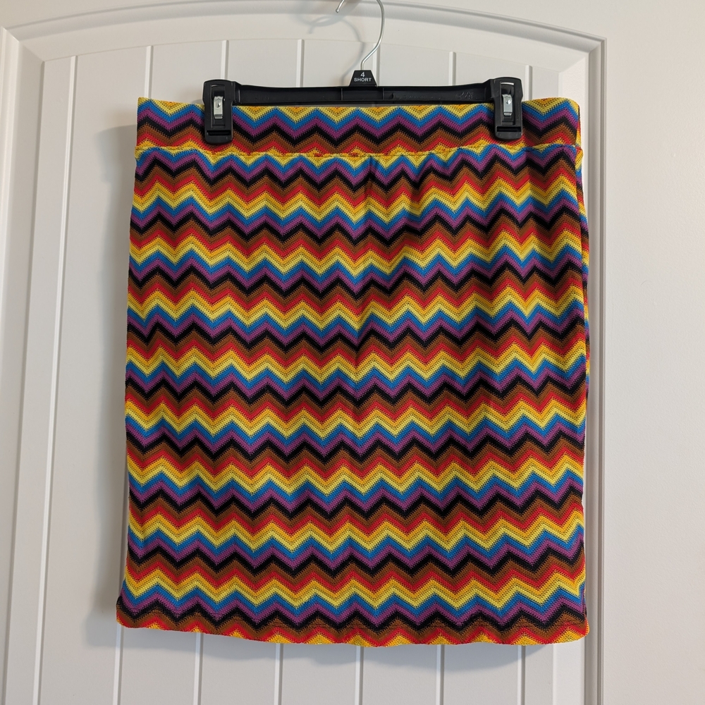 Target Multicolor Chevron Mini Skirt